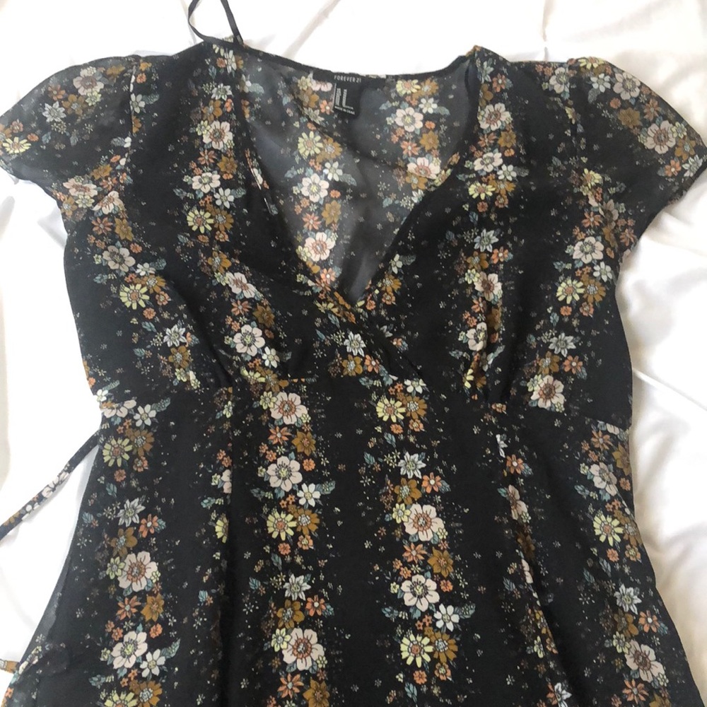 Floral wrap dress